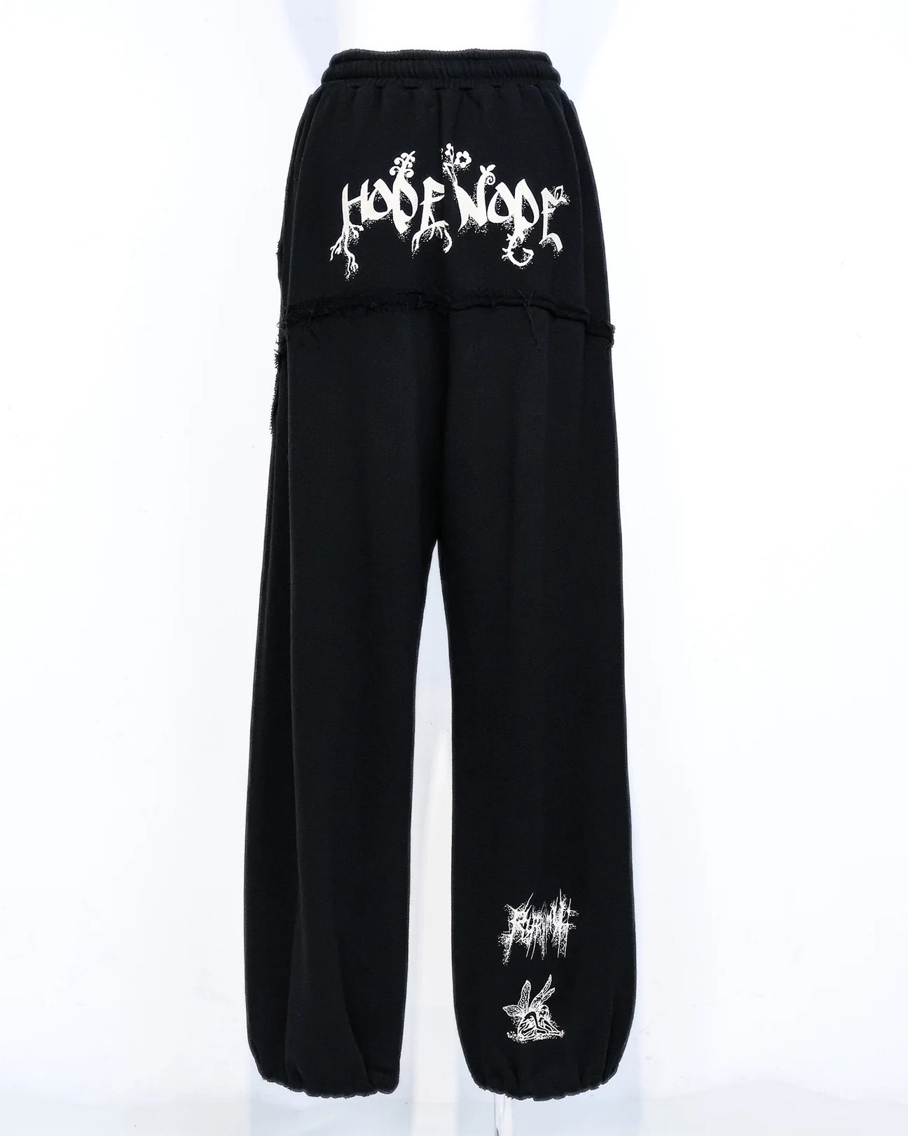 rurumu: collage printed lounge pants black - boys in the band