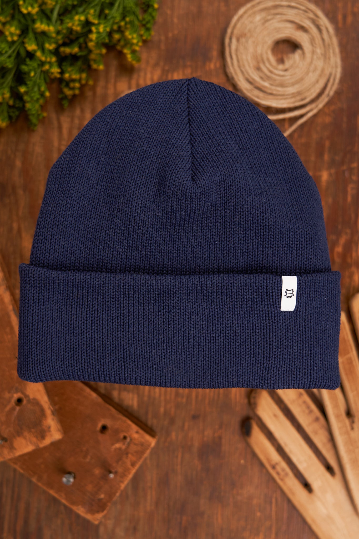 Navy Easy Fit Upcycled Cotton Beanie - S/M and L/XL – UPSTATE STOCK