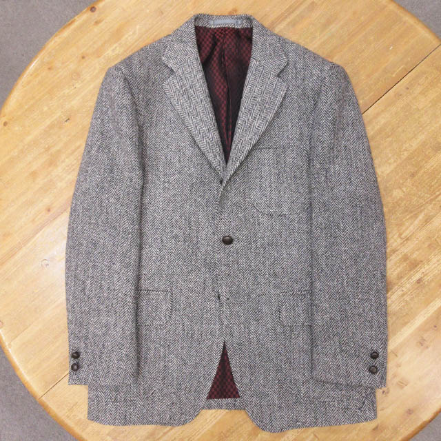 GINCHOオリジナルオーダー ハリスツイードヘリンボーンジャケット
