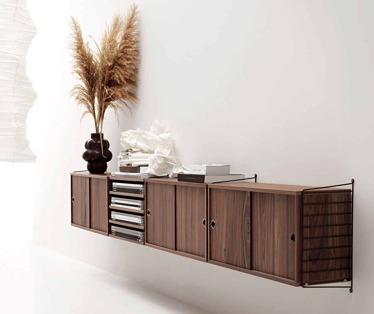 String Furniture String System Cabinet, Black | Vepsäläinen