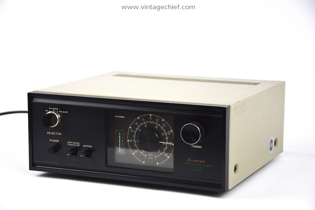 Sansui TU-555 FM AM Tuner | Round Dial | Vintage | Radio