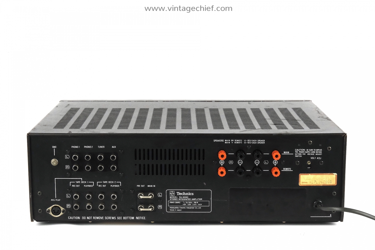 Technics SU-8080 Amplifier | 2 Phono Inputs | 2 x 72 Watt