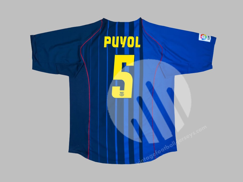 BARCELONA 2004 2005 PUYOL 5 AWAY SHIRT (Very good) XL – Retro