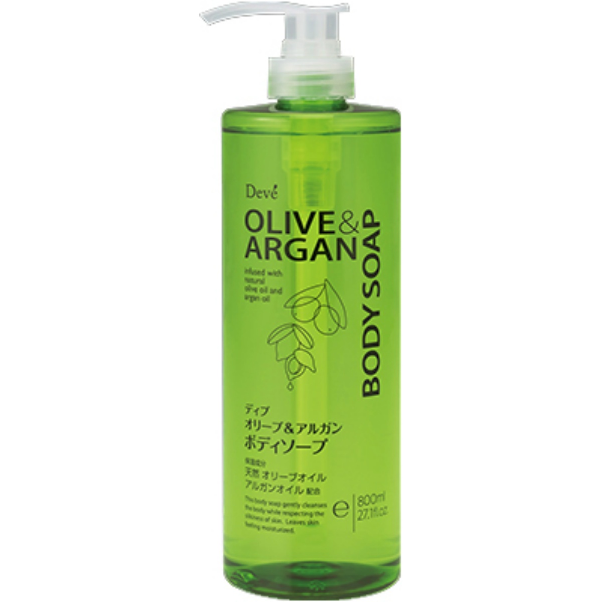 ディブ オリーブ＆アルガン ボディソープ 本体 800mL | かぜと