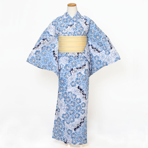 仕立上り】【日本製】【注染(本染め)】【浴衣単品】清涼感溢れる