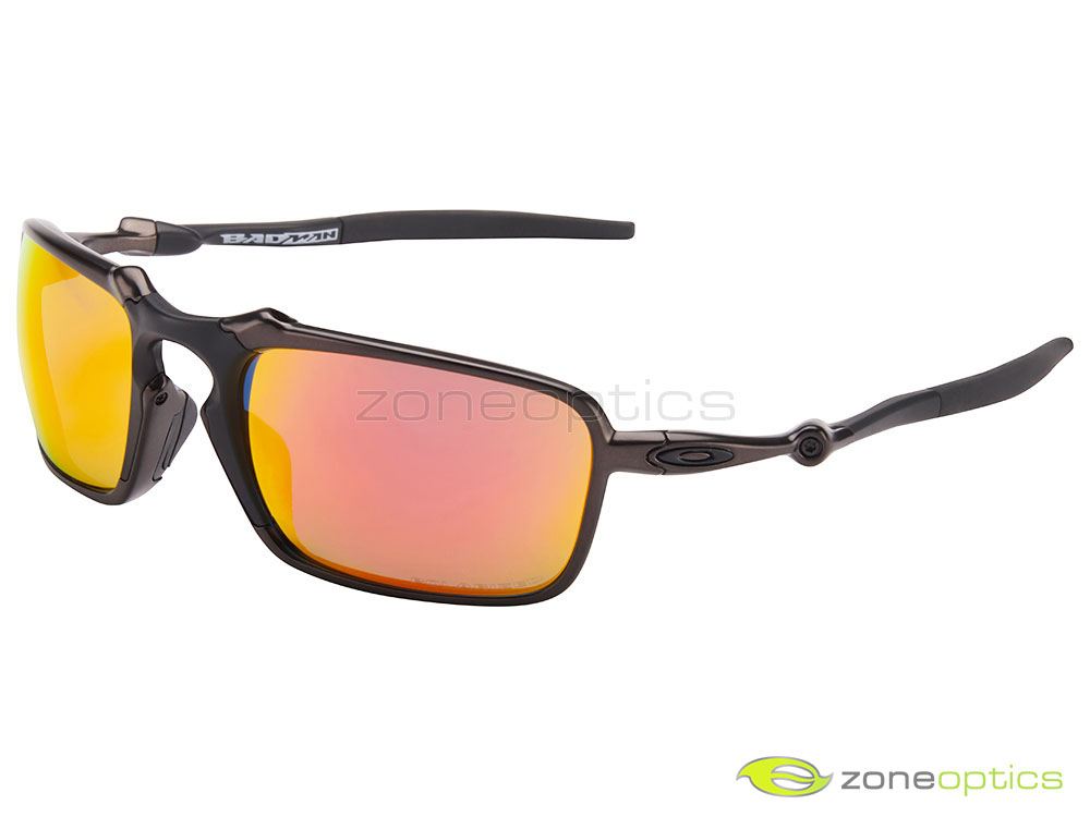 Oakley Badman Polarized Sunglasses OO6020-03 X Metal Dark Carbon