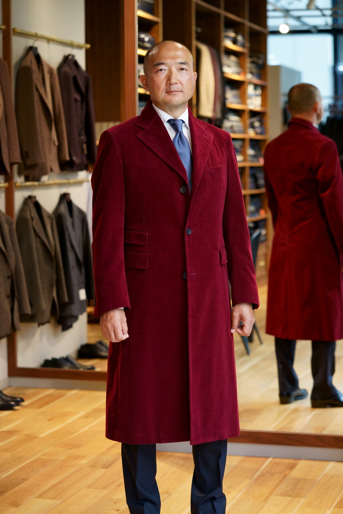 ベルベットのような美しいコーデュロイチェスターコート | ZERBINO BLOG