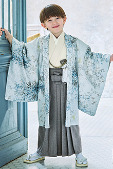 七五三 753 男の子 5歳 フルセット 鷹 袴 着物 羽織 前撮り 箱あり 七五三