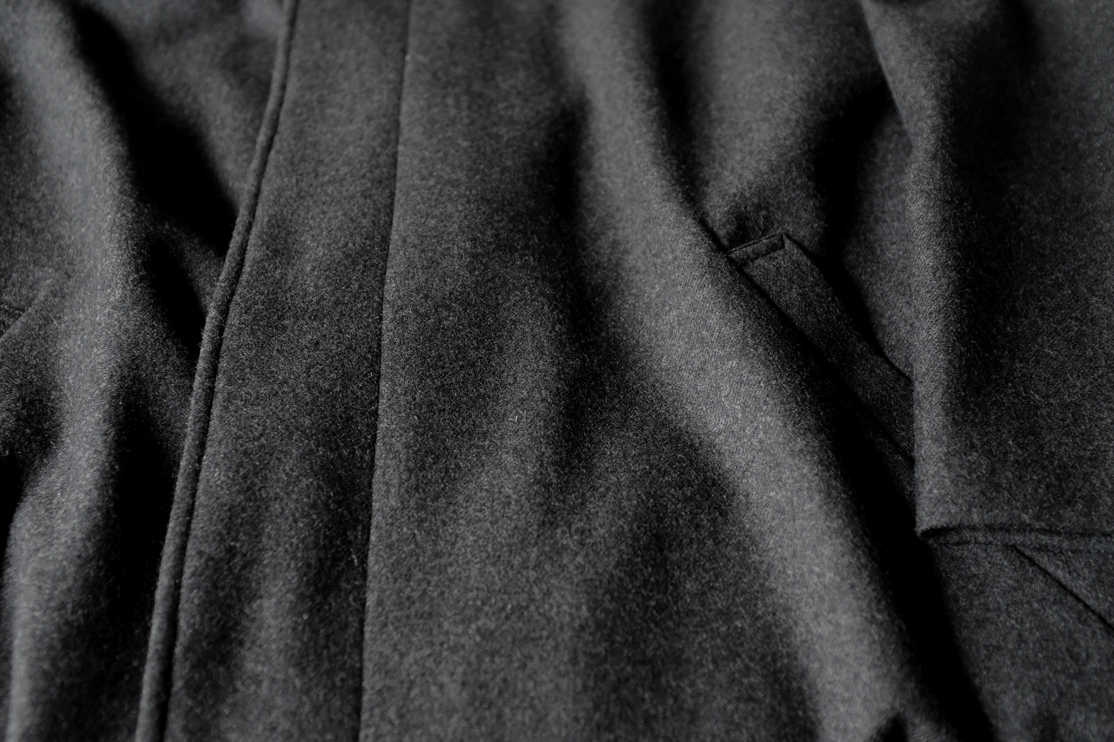 WOOL FLANNEL BALMACAAN COAT - WUNDER