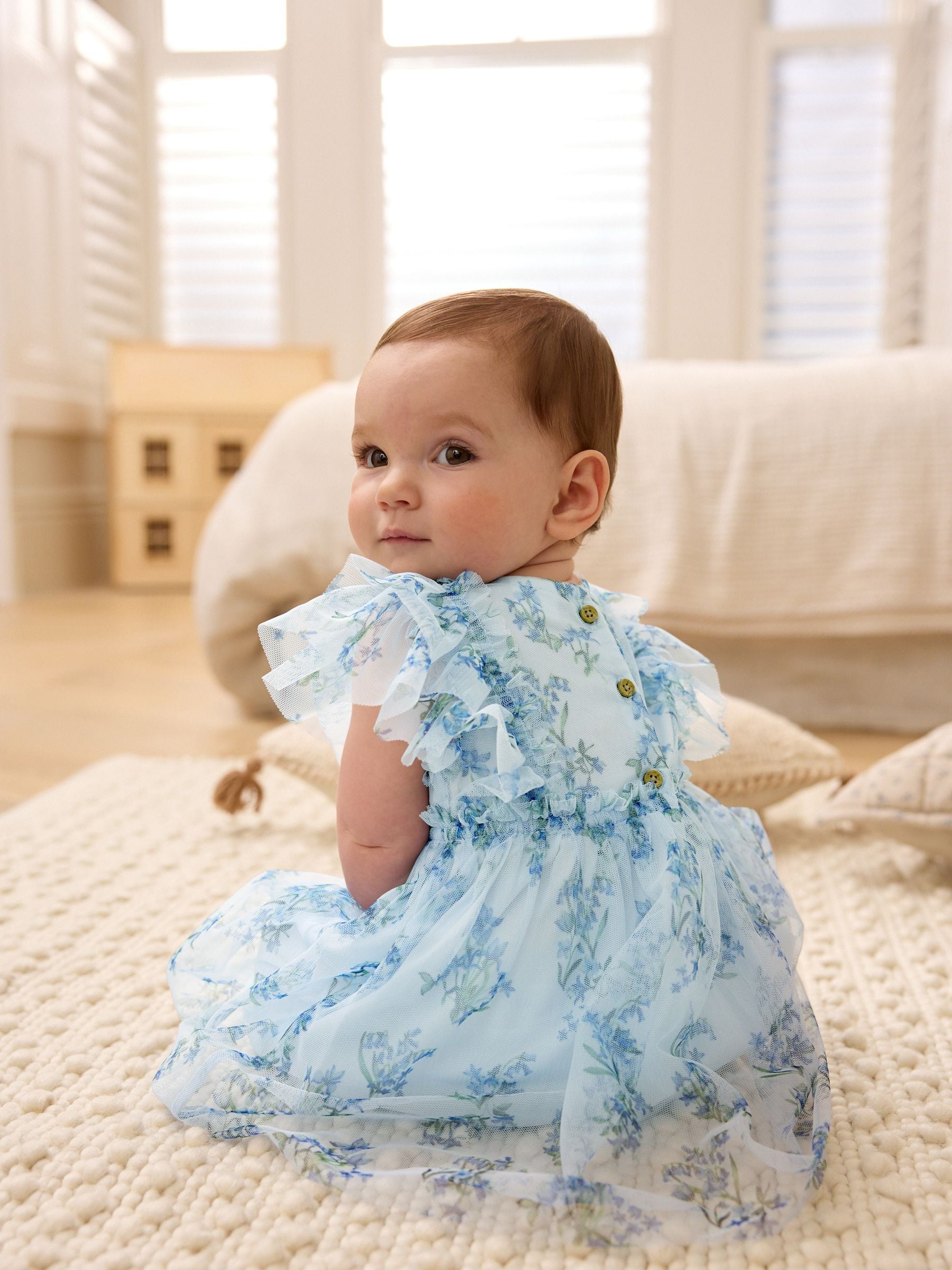 jiltu petit frill dress ブルー Sジルチュ JILTU petit frill dress blue