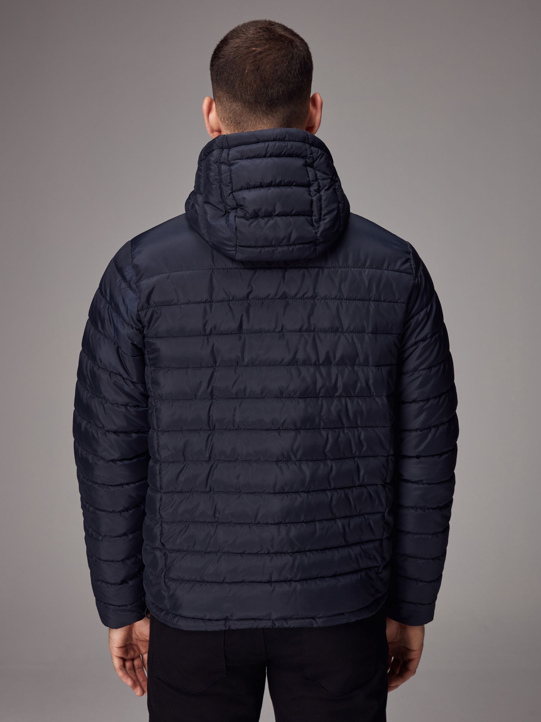 Next：日本 ネイビー ブルー - ダウンジャケット 小雨耐性 軽量 フード