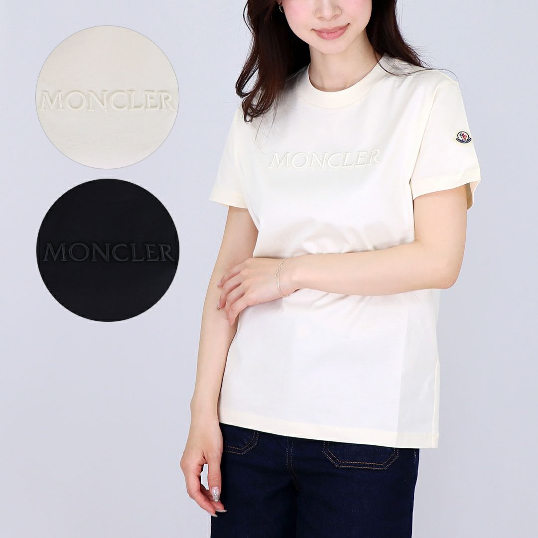 モンクレール MONCLER レディース ロゴ刺繍 Tシャツ 8C000 08 89AUO