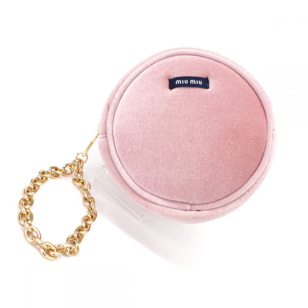 ミュウミュウ/コスメポーチ/ノベルティ/ベロア/ピンクの高価買取