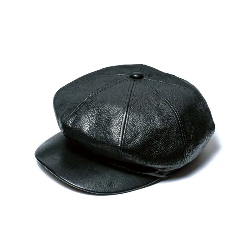 LEATHER CASQUETTE - STEER OIL[ LC-04 ] | Y'2 LEATHER
