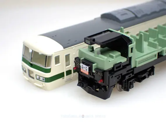 185系0番台「なつかしの新幹線リレー号」が入線しました。TOMIX 97958