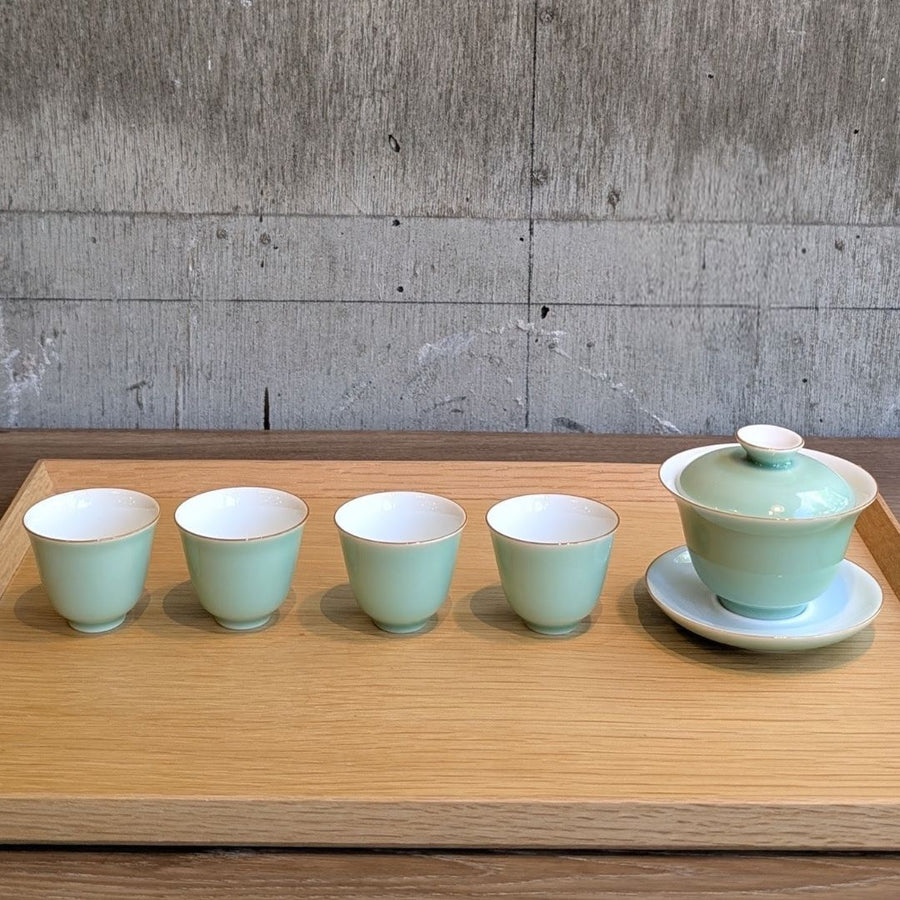 景徳鎮 蓋碗・飲杯セット緑 – 遊茶オンラインショップ