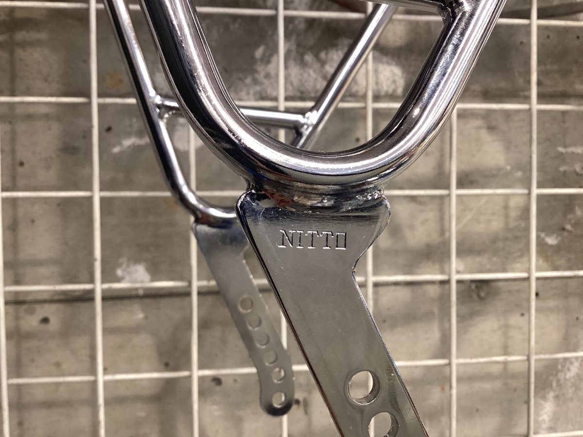 NITTOの軽量で美しいリアラックが久々の入荷です。こだわりのクロモリ