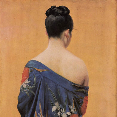 超希少 第一回文化勲章 鑑定書有り 岡田三郎助 油彩肉筆画 F8当時物 円