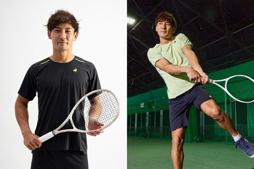 ルコック スポルティフがプロテニスの島袋将選手とスポーツウェア