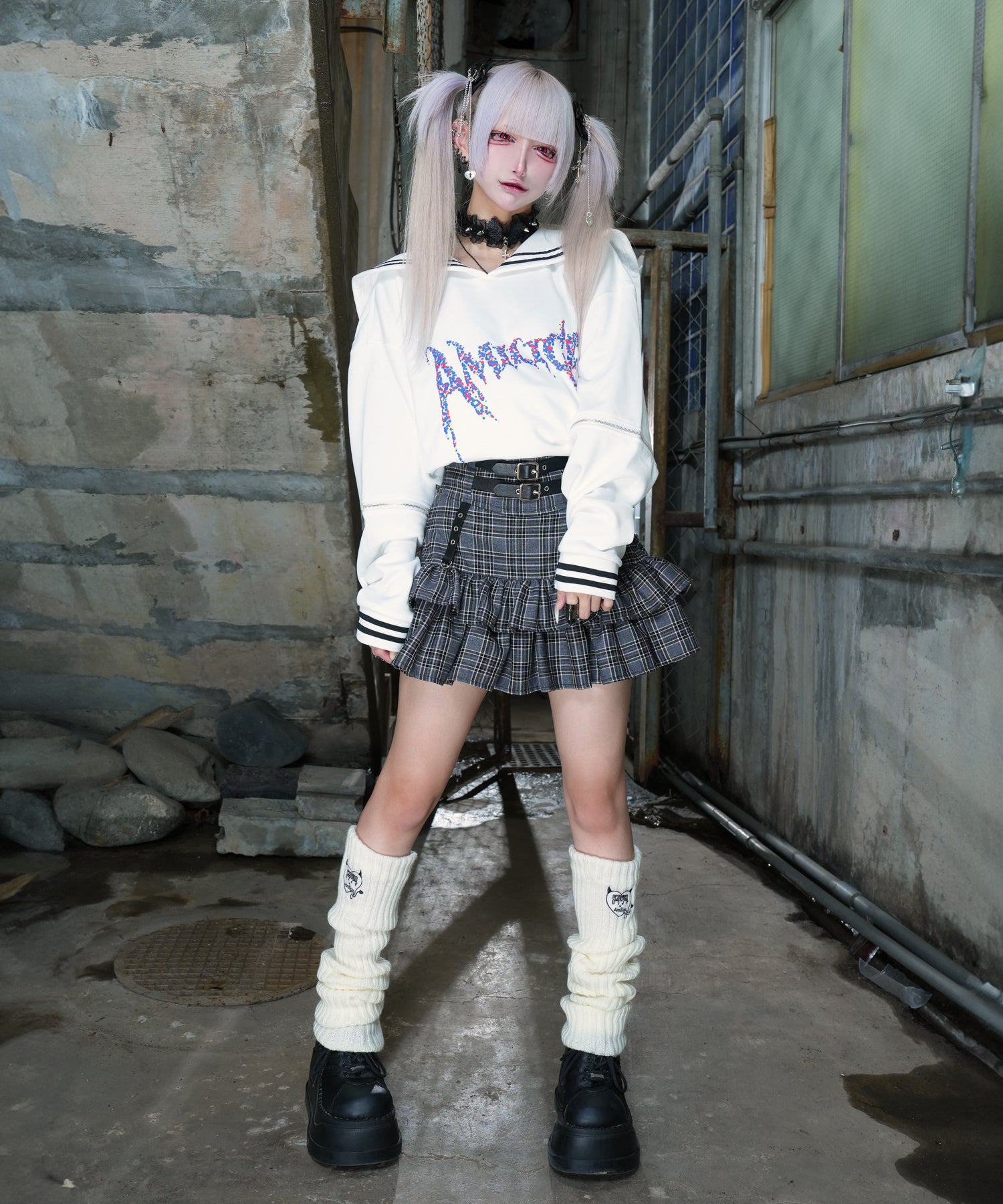 コルセット風フリルチェックスカート– A AM STUDIO