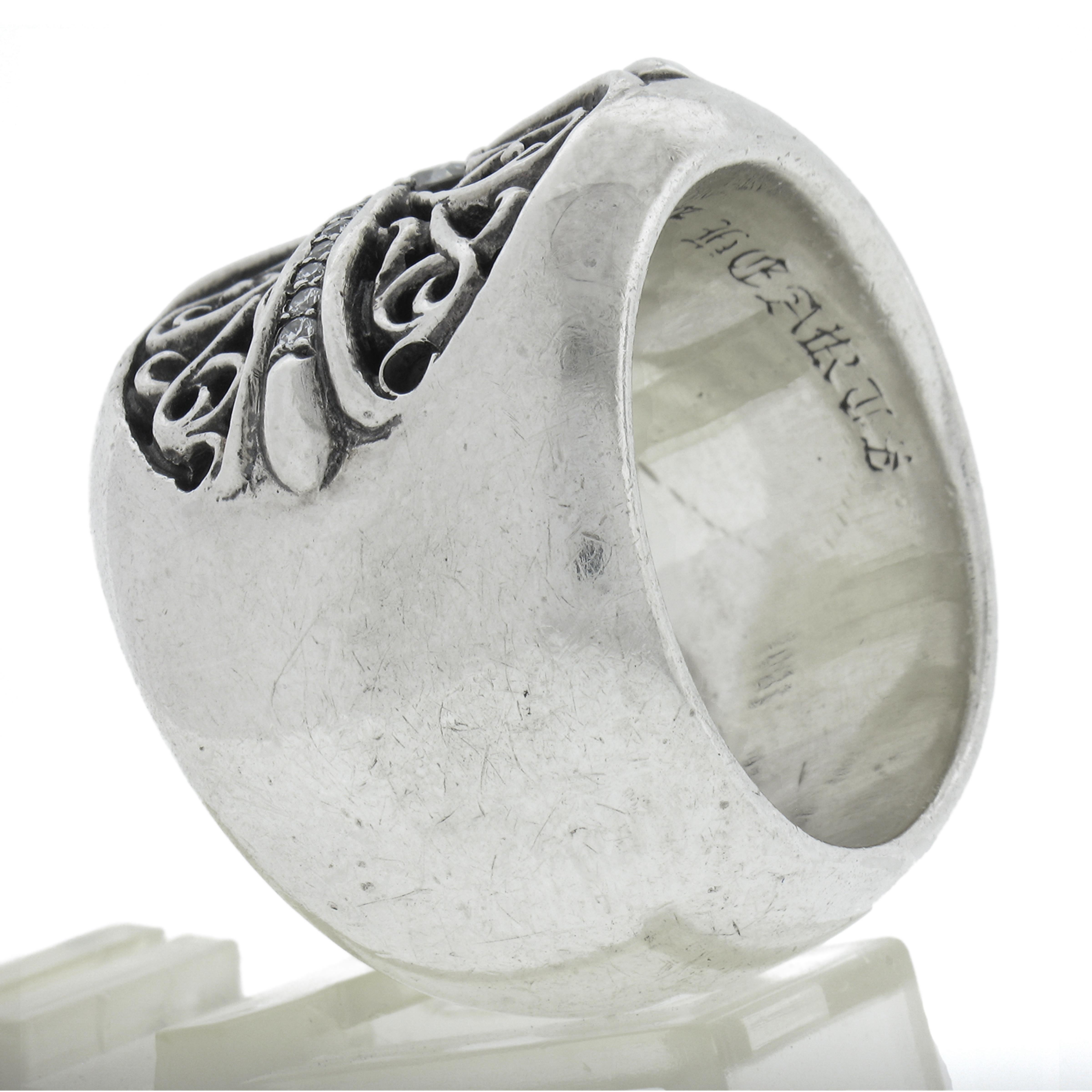 Chrome Hearts 2002 Large Keeper Men's Sterling Silver 0.77ctw