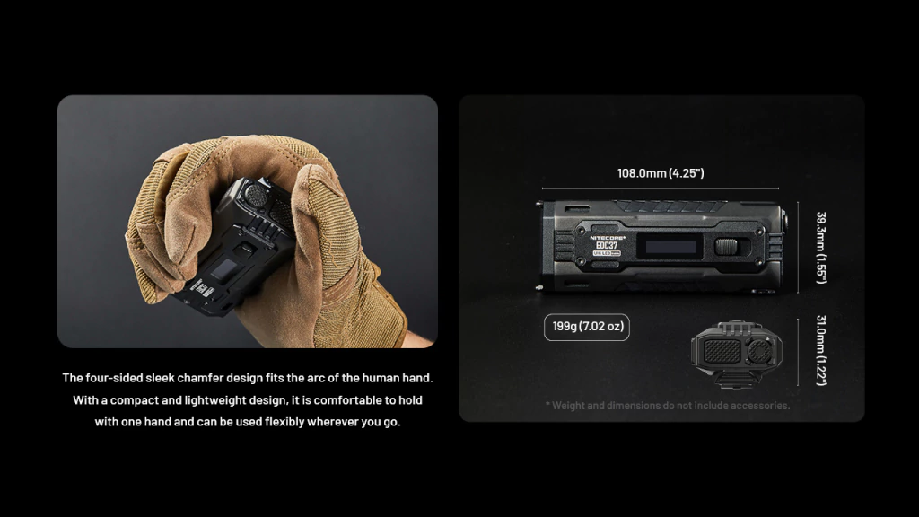 Lanterna Nitecore EDC37 – 8000 lúmens com Display OLED