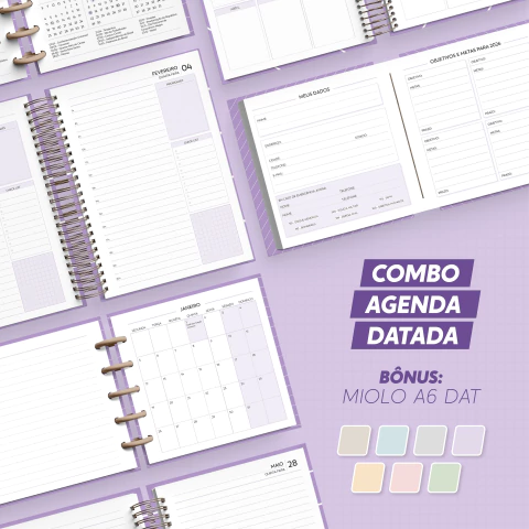 Combo Agenda 2026 Datada - Nilmara Quintela
