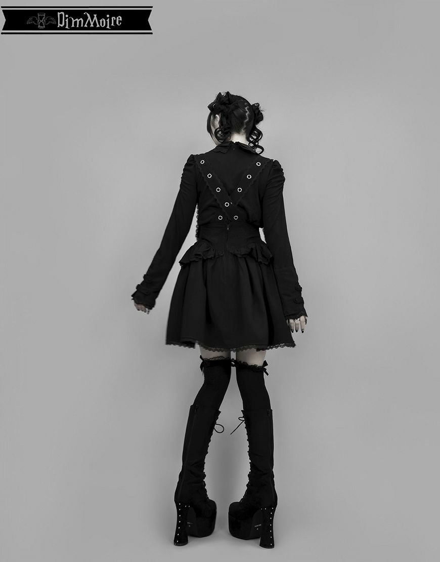 DimMoire【ディムモアール】おすましレース襟トップス/Black