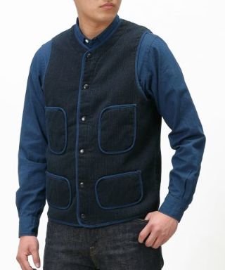 着やすさ◎暖かさ◎経年変化◎機能性抜群の刺し子パディングベスト