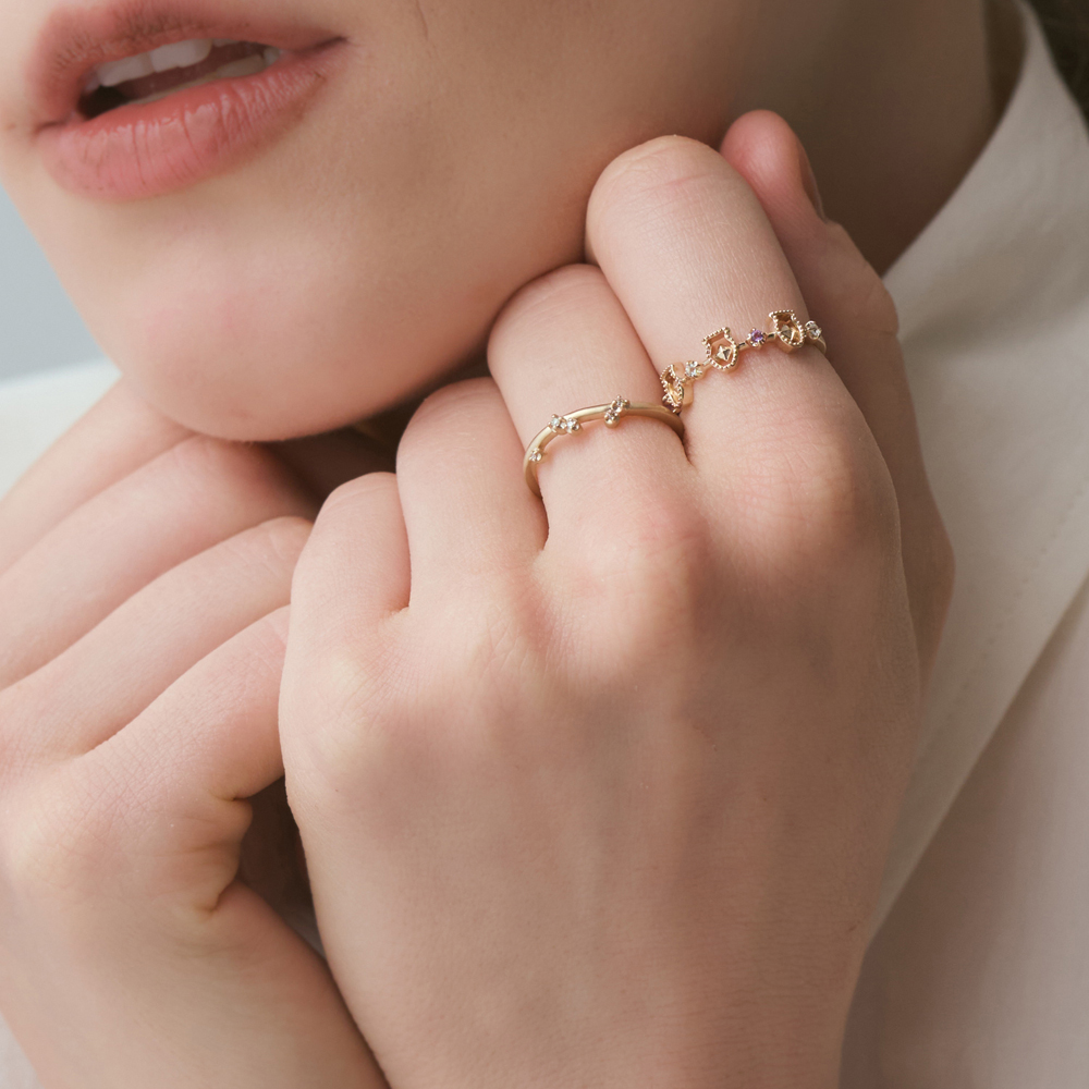 水瓶座＞K5アメジスト／アクアマリンリング｜リング｜アガット 公式