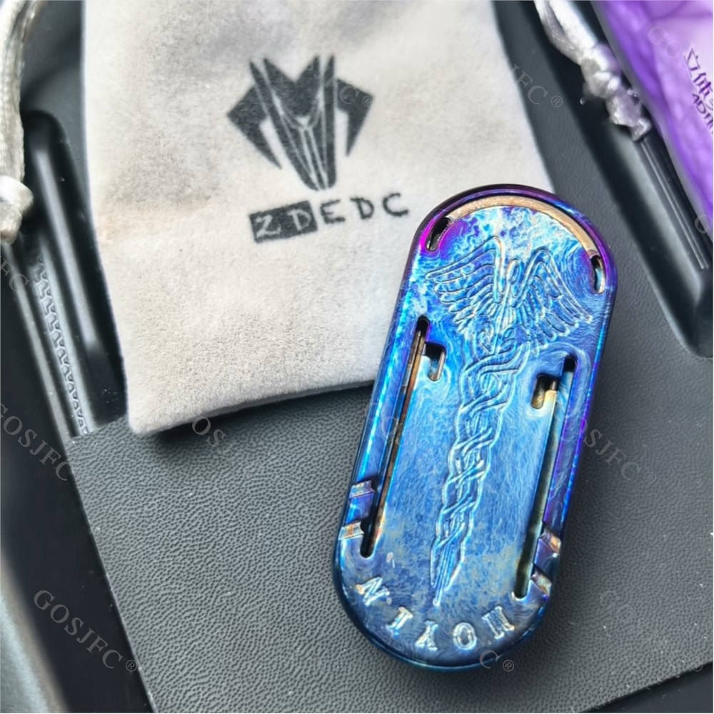 ZDEDC メイスダブル音叉フィジェットスライダーチタン不安おもちゃ