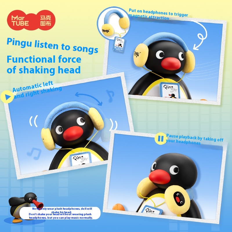 MARTube ピングー Bluetooth スピーカー音楽鑑賞首振りビッグベビー