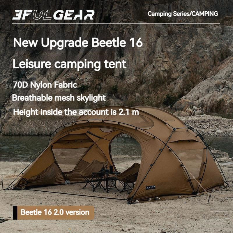 3F UL GEAR ビートル 16 キャンプテント 5-8 人用ドームテント 70D