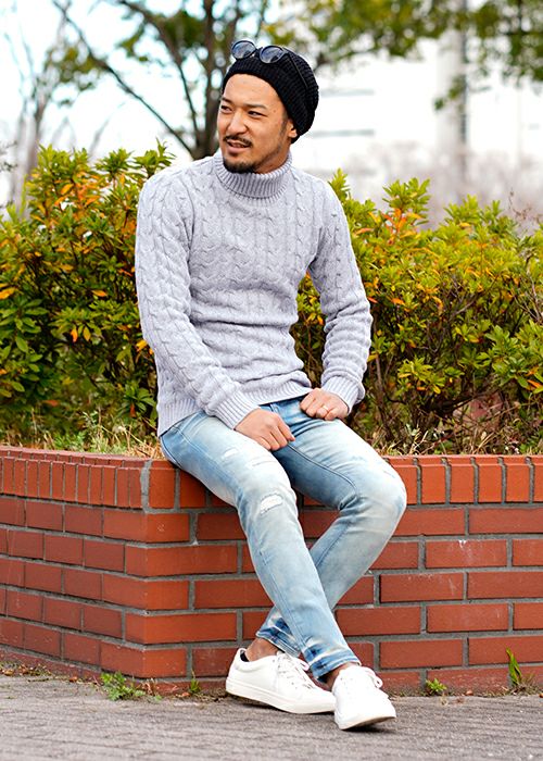 SALE】シックケーブルタートルニット | adamsJUGGLER（アダムス