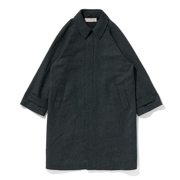 POLYPLOID ポリプロイド ヘリンボーンツイード ウールステンカラー