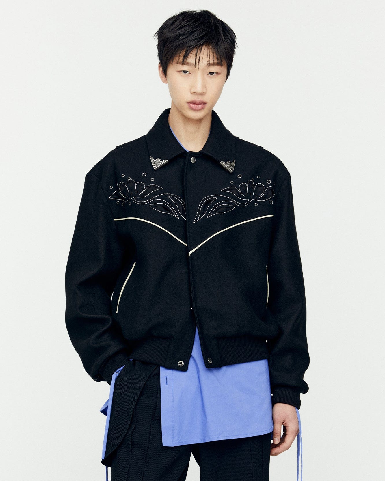 LEMMANS WOOL BLOUSON JACKET awa553m(BLACK) – Andersson Bell