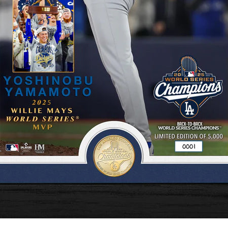 山本由伸 2025 ワールドシリーズMVPモデル 海外取寄 額入りコラージュ