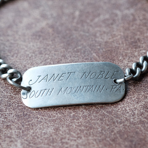 Vintage Sterling Military ID Bracelet – American Decay