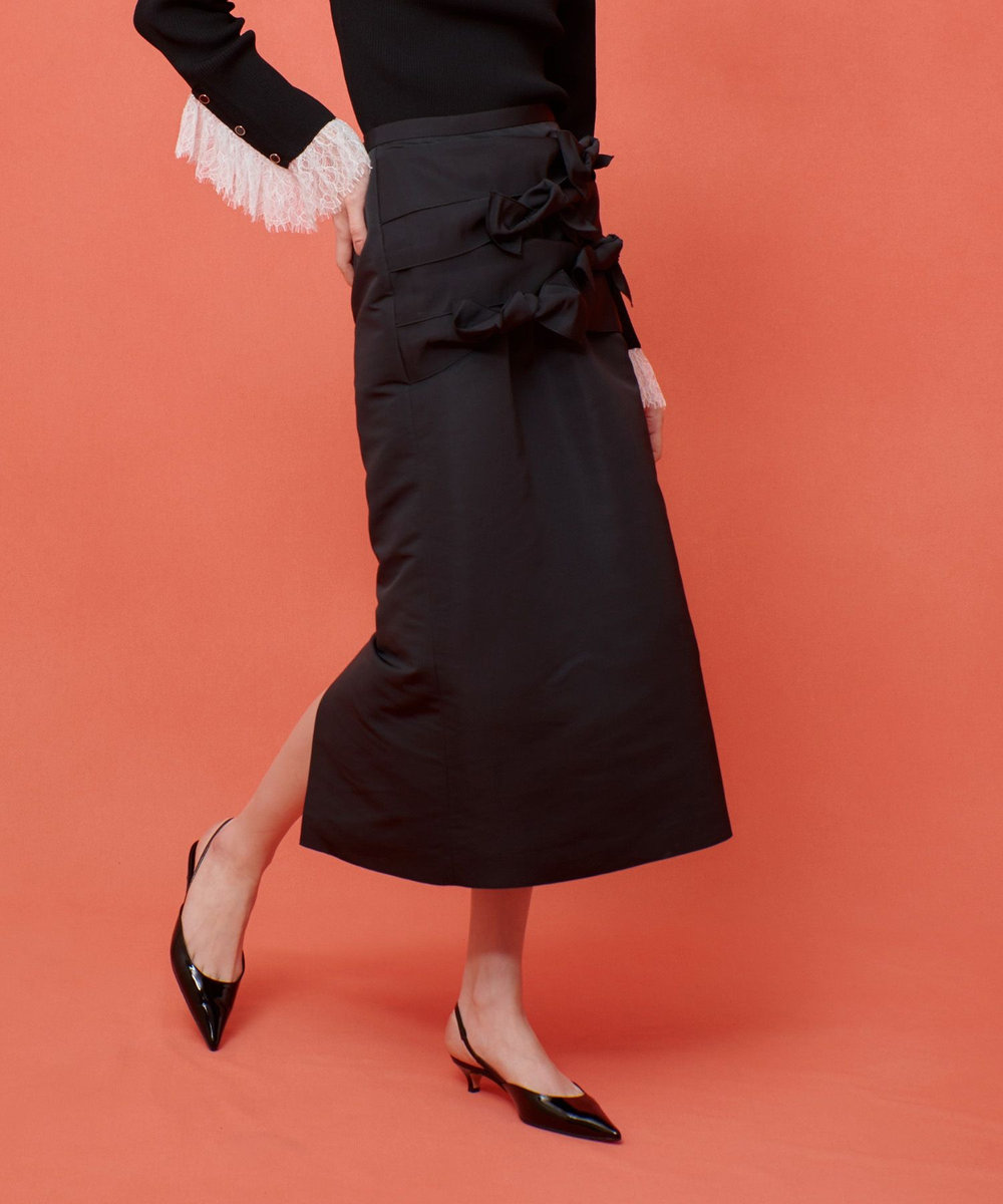 LOULOU WILLOUGHBY】ランダムリボンタフタスカート|allureville