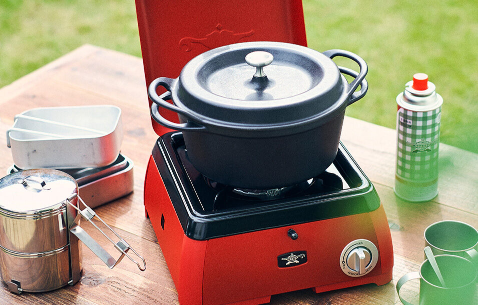 MOUNTAIN EQUIPMENT ツーバーナーコンロ 赤 ビンテージ MOUNTAIN