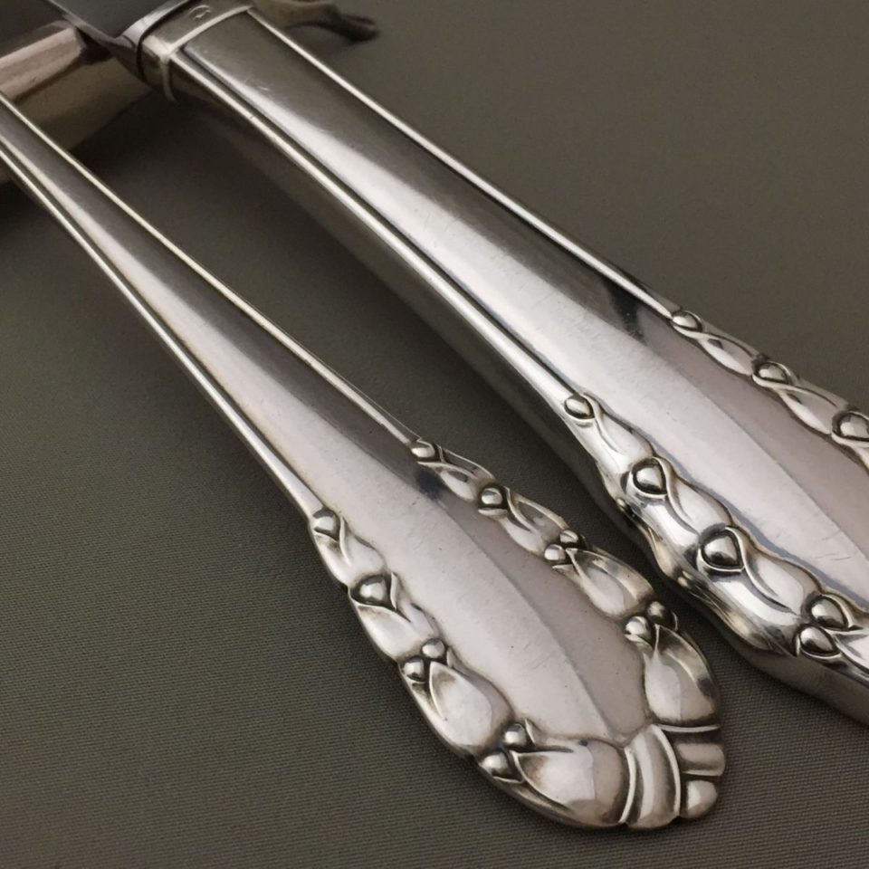 ジョージ・ジェンセン「“Rose” ディナーフォーク&ナイフ セット