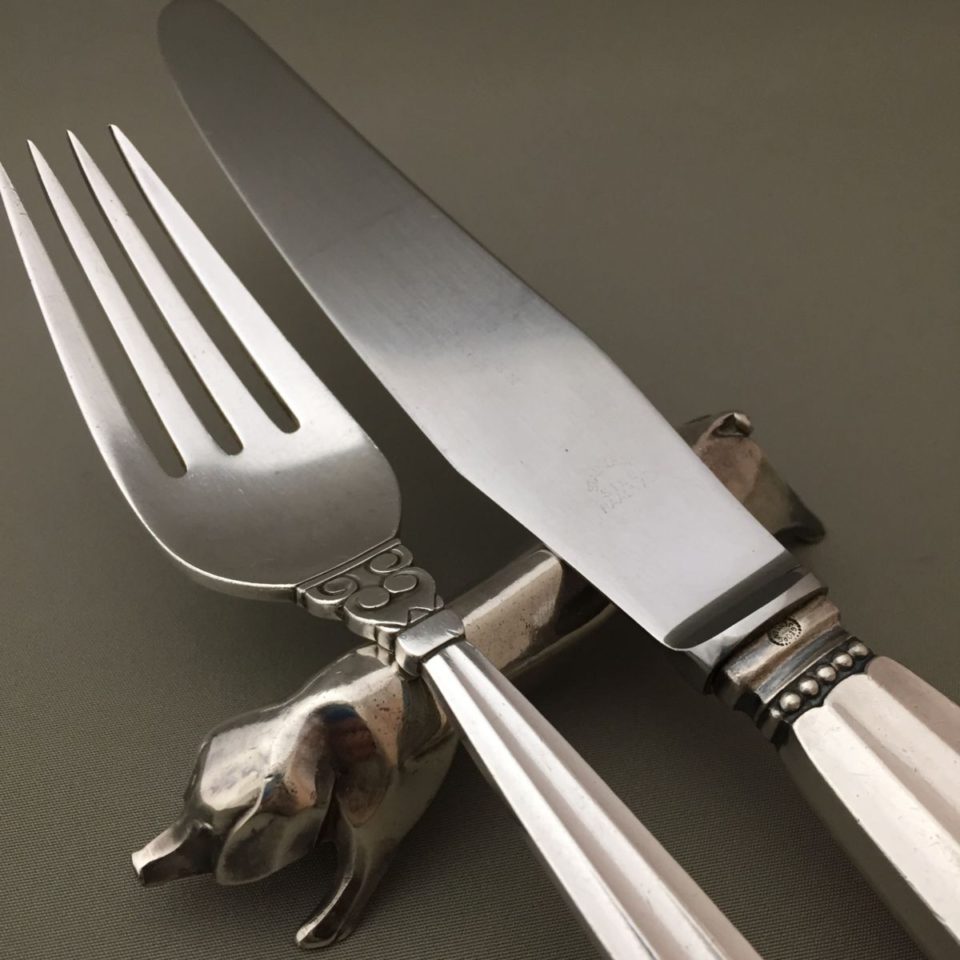 ジョージ・ジェンセン「“Acorn” ディナーフォーク&ナイフ セット