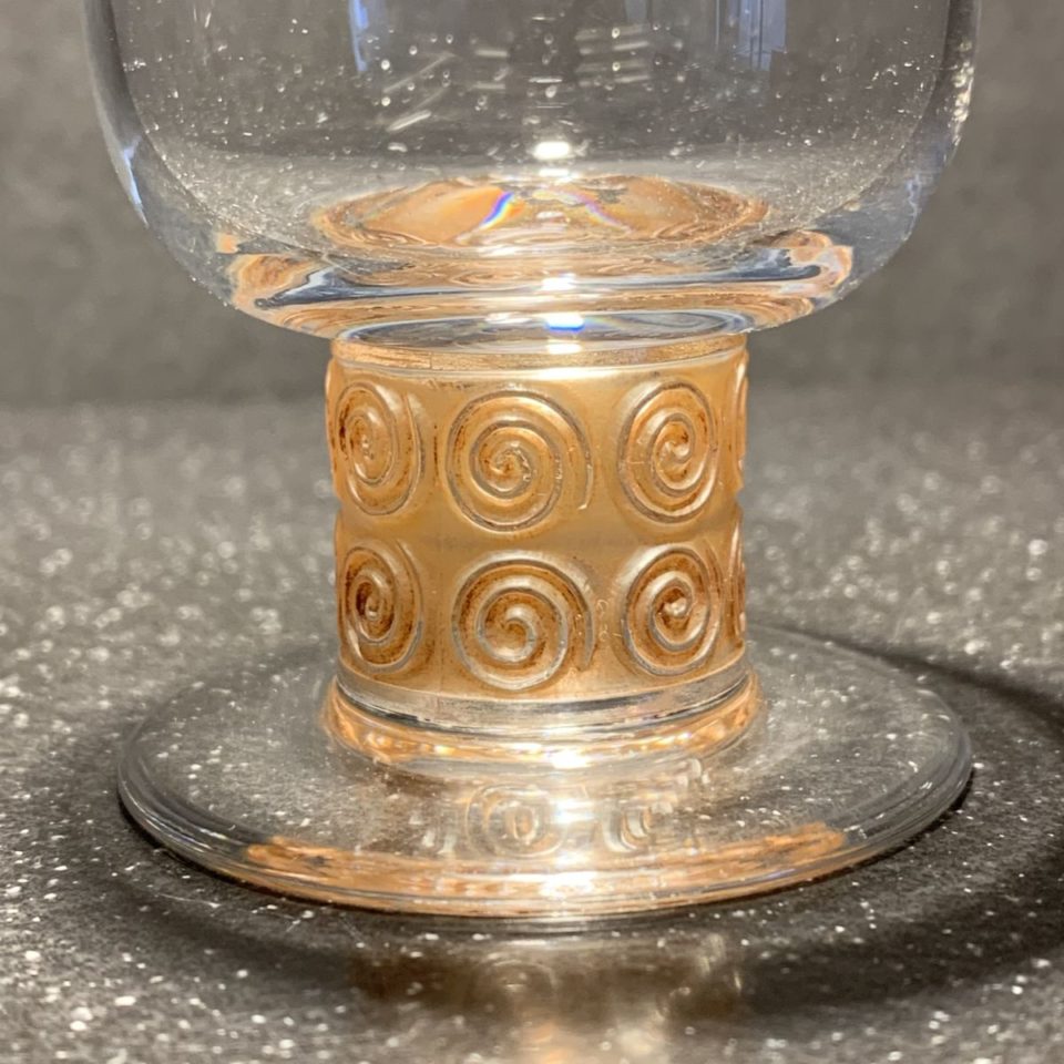 ペア 2つセット ルネ ラリック ペーパーウェイト ガラス細工 アネモネ