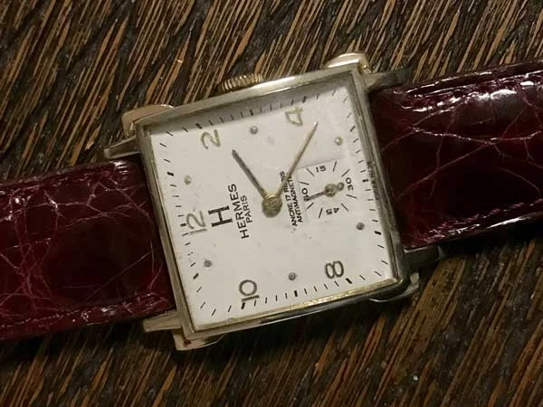 HA-5115| エルメス 角型 手巻き スモールセコンド 3針