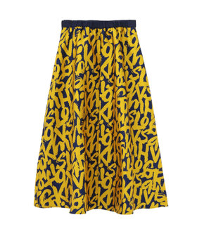 レタードジャガードギャザースカート|ANAYI OFFICIAL ONLINE STORE