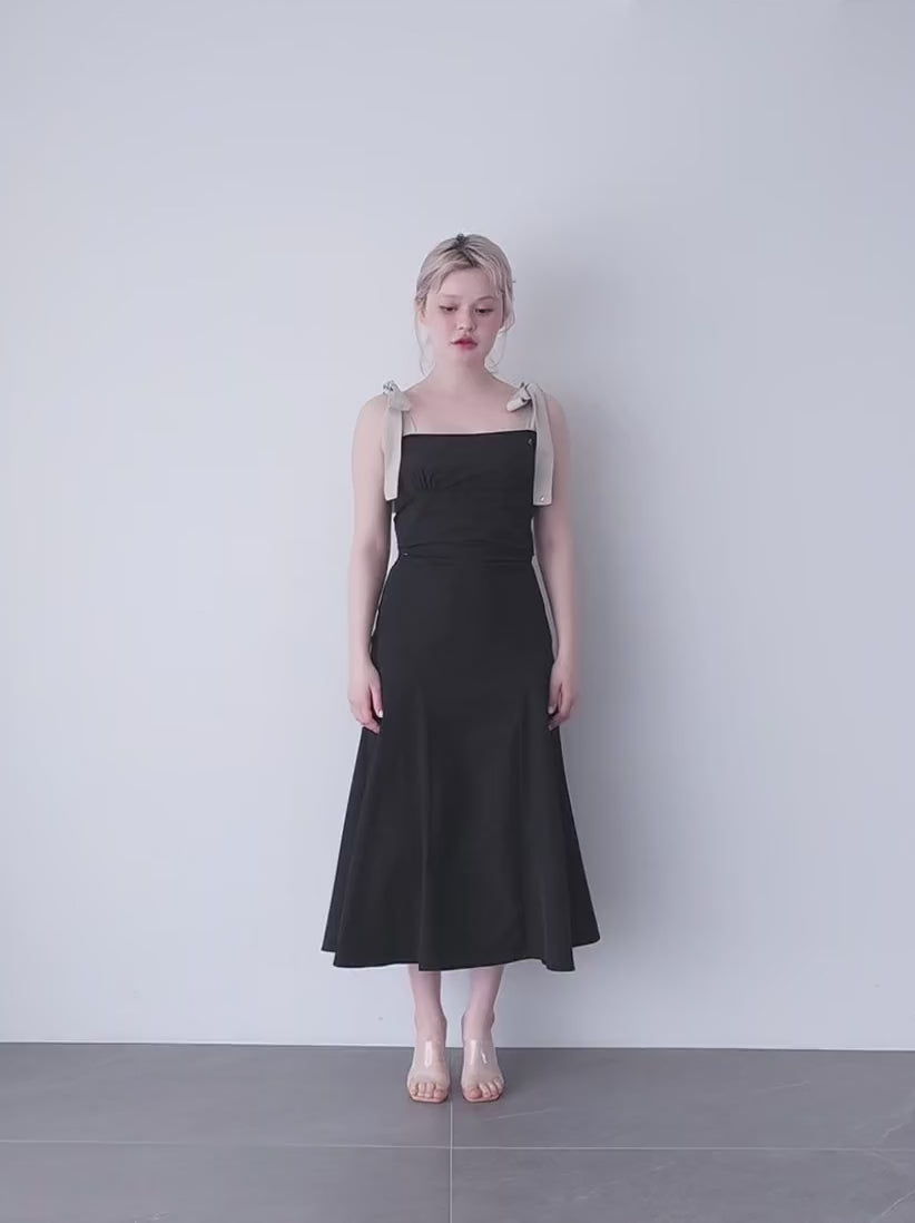 ワンピース andmary Grenda ribbon long dress M ワンピース andmary