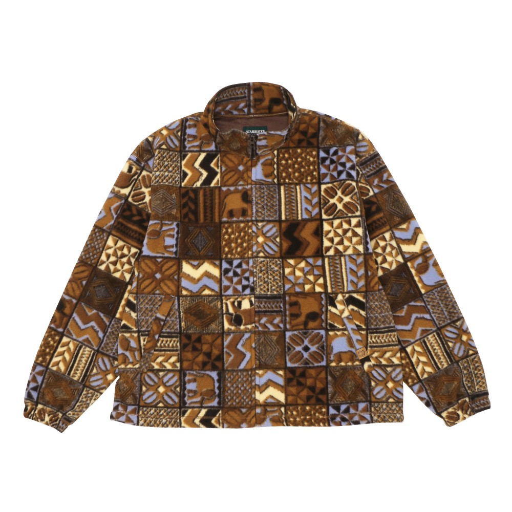 STARBUCKS STAND by BEAMS 総柄プリントフリースジップブルゾン|グッズ