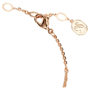 Sublima bangle, White, Rose gold-tone plated | Swarovski