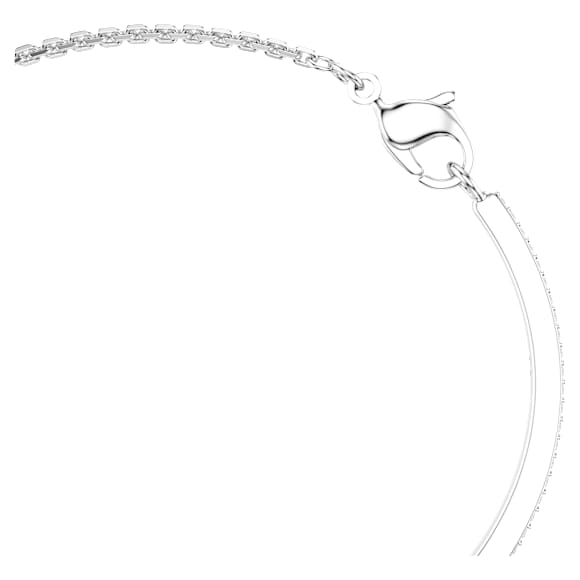 Snake bangle, Mixed cuts, Year of the Snake, White, Rhodium plated