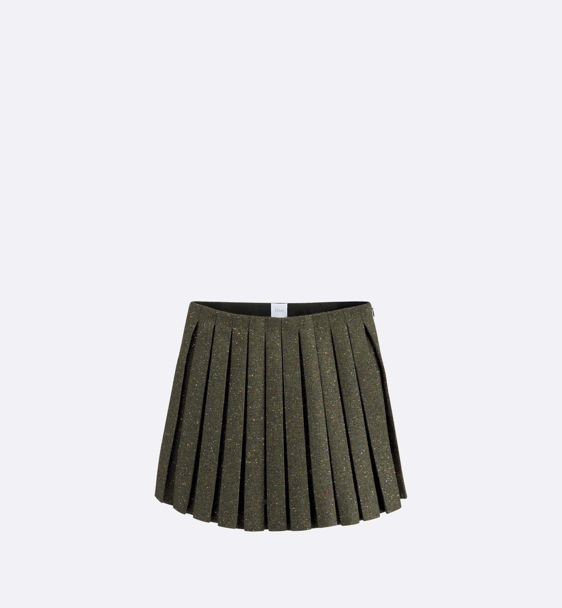 DIOR | プリーツ ミニスカート シルク & バージンウール ブレンド エン